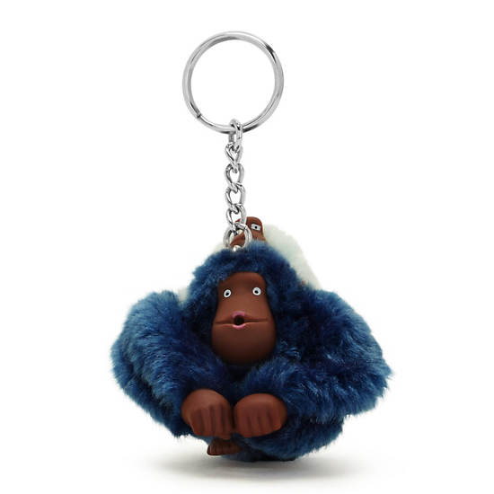 Akcesoria Kipling Mom And Baby Modne Sven Monkey Keychain Niebieskie | PL 1270WN